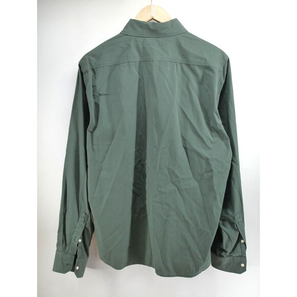 Green Long Sleeve Button Up Velvet by Graham & Spencer Shirt‎ Mens L Cotton - Picture 7 of 7
